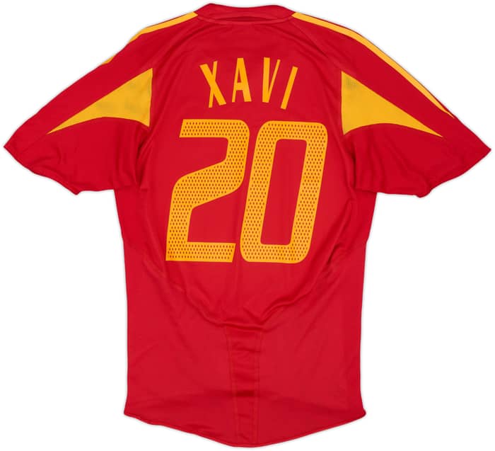 2004-06 Spain Home Shirt Xavi #20 - 8/10 - (S)