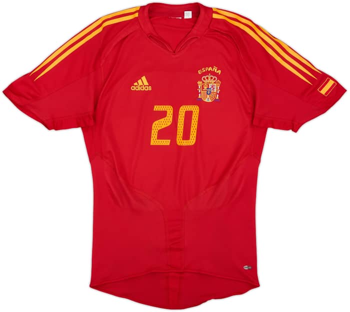 2004-06 Spain Home Shirt Xavi #20 - 8/10 - (S)