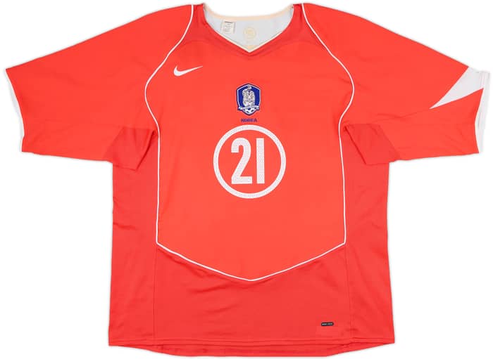 2004-06 South Korea Home Shirt J S Park #21 - 6/10 - (XL)