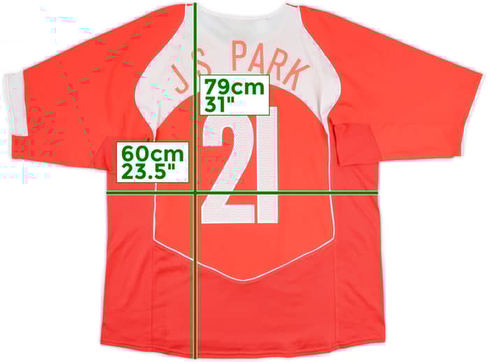 2004-06 South Korea Home Shirt J S Park #21 - 6/10 - (XL)