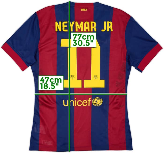 Camiseta auténtica de local del Barcelona 2014-15 Neymar Jr #11 (L)