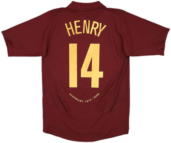 2005-06 Arsenal Home Shirt Henry #14 - 8/10 - (M)