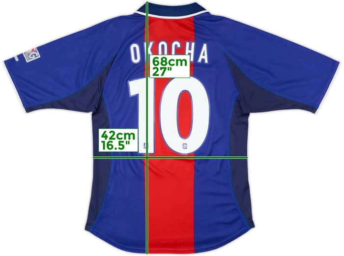 2000-01 Paris Saint-Germain Home Shirt Okocha #10 - 8/10 - (S)