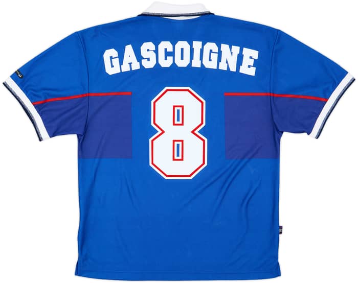 1997-99 Rangers Home Shirt Gascoigne #8 - 8/10 - (L)