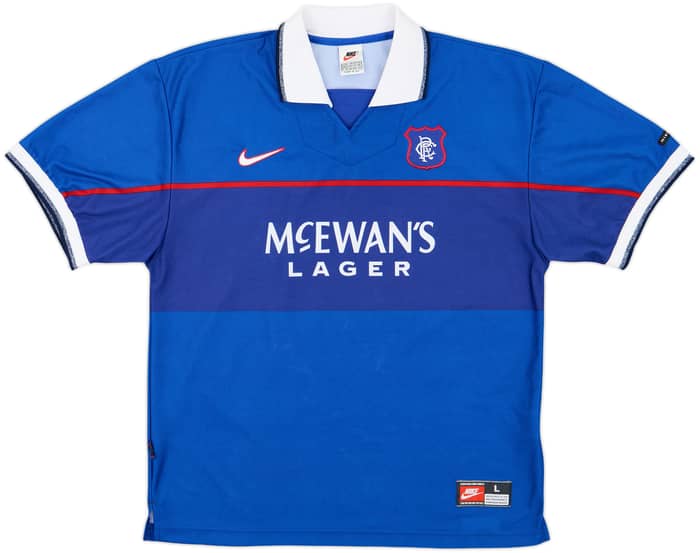 1997-99 Rangers Home Shirt Gascoigne #8 - 8/10 - (L)