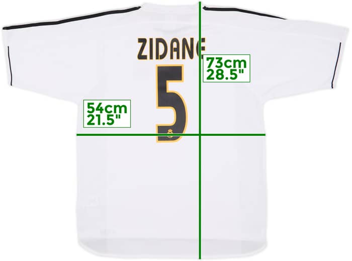 2003-04 Real Madrid Home Shirt Zidane #5 - 8/10 - (M)
