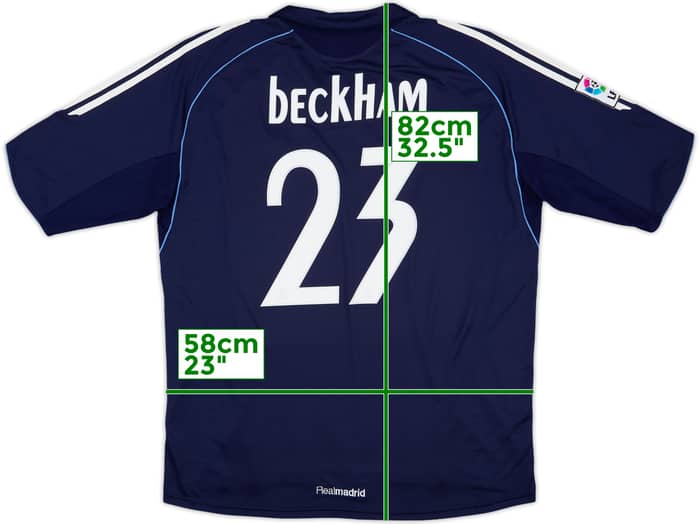2005-06 Real Madrid Away Shirt Beckham #23 - 8/10 - (XL)