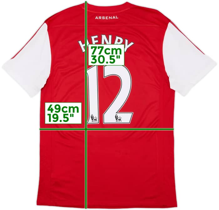 2011-12 Arsenal Home Shirt Henry #12 - 8/10 - (M)