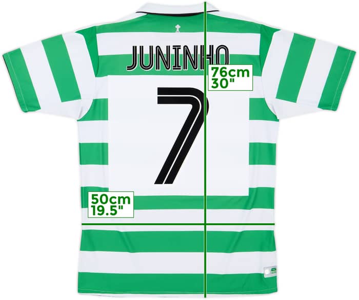 2004-05 Celtic Home Shirt Juninho #7 - 9/10 - (M)
