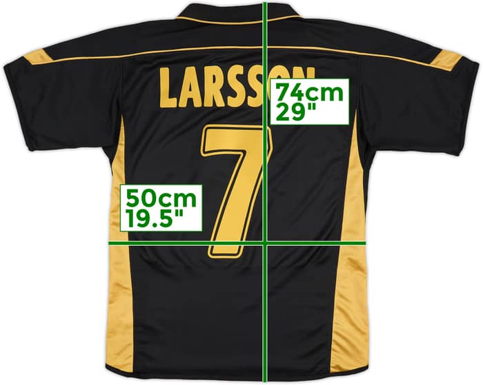2003-04 Celtic Away Shirt Larsson #7 - 9/10 - (M)
