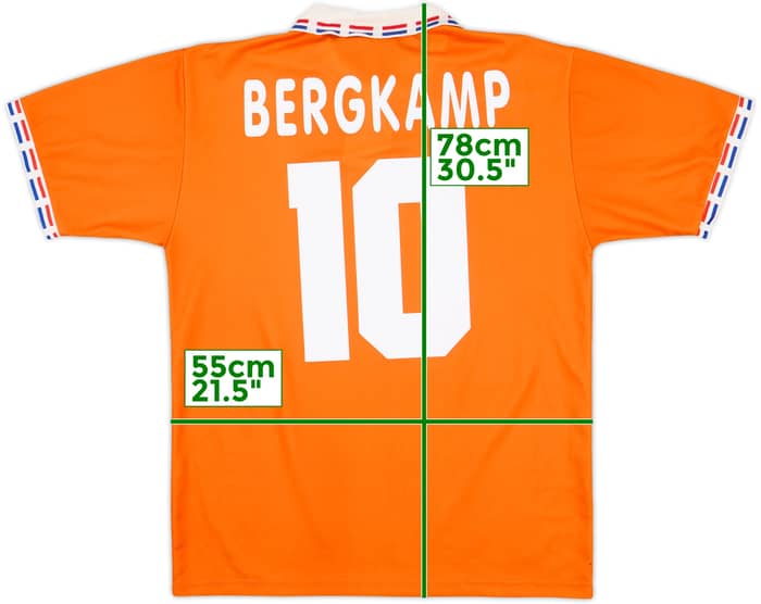 1996 Netherlands Home Shirt Bergkamp #10 - 8/10 - (L)