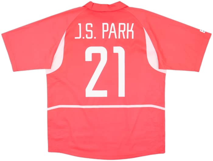 2002-03 South Korea Home Shirt J.S.Park #21 - 8/10 - (XL)