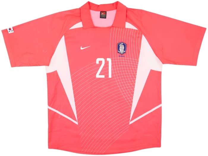 2002-03 South Korea Home Shirt J.S.Park #21 - 8/10 - (XL)