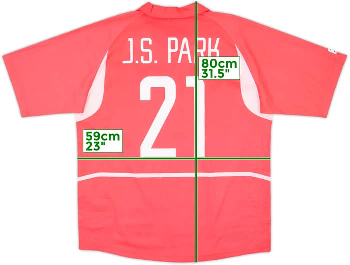 2002-03 South Korea Home Shirt J.S.Park #21 - 8/10 - (XL)