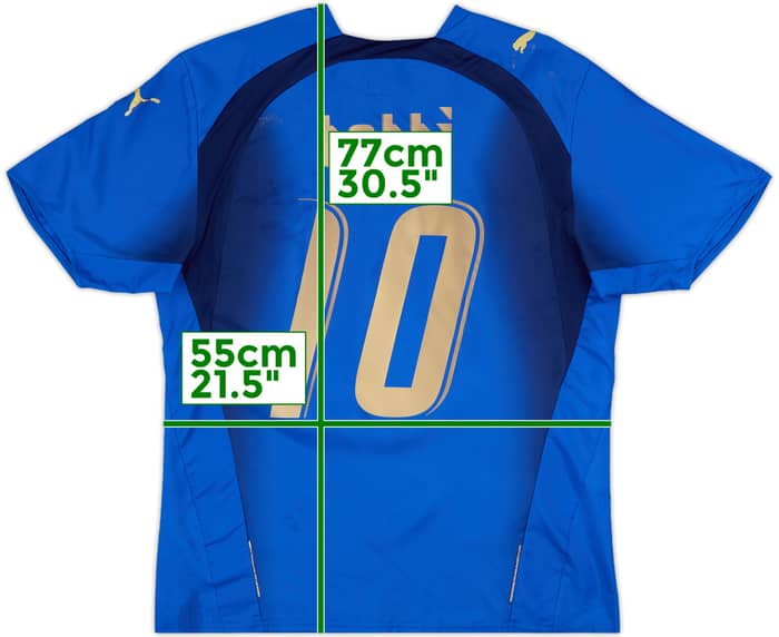 2006 Italy Home Shirt Totti #10 - 6/10 - (L)