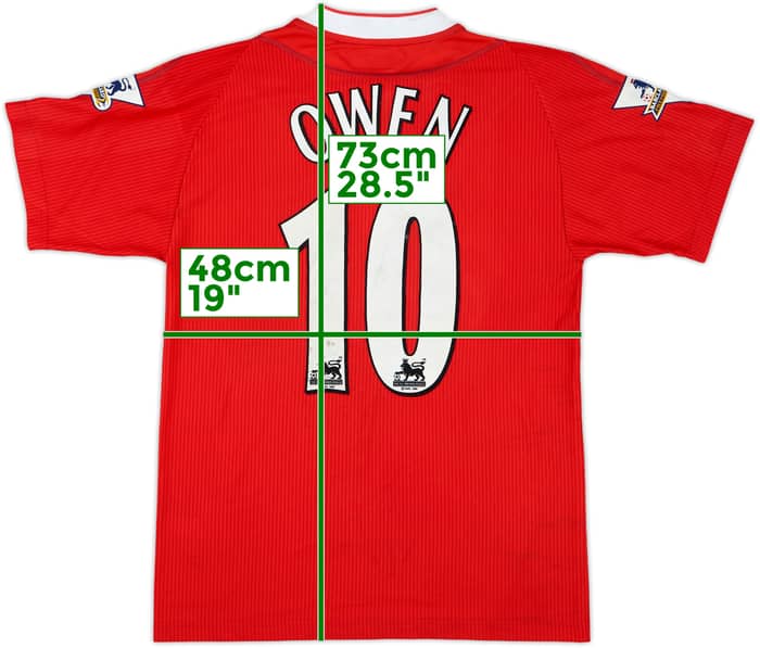 2002-04 Liverpool Home Shirt Owen #10 - 7/10 - (S)