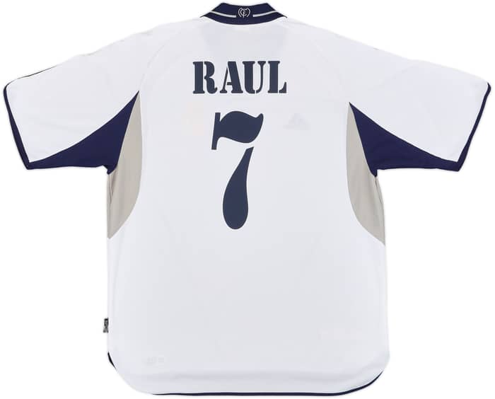 2000-01 Real Madrid Home Shirt Raul #7 - 8/10 - (XL)