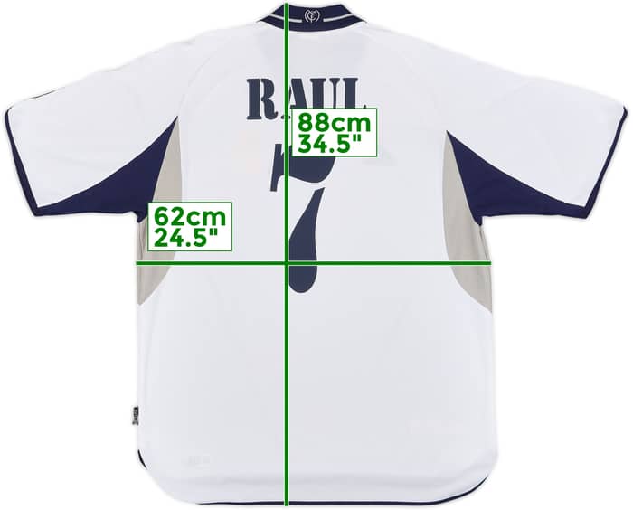 2000-01 Real Madrid Home Shirt Raul #7 - 8/10 - (XL)