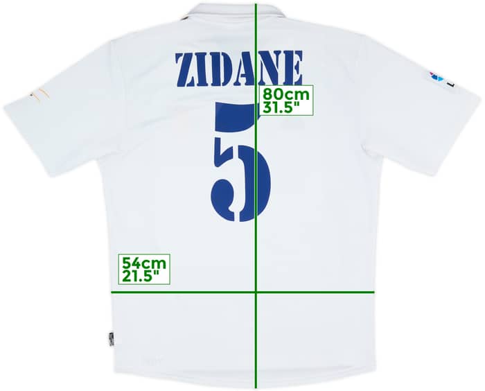 2001 Real Madrid Home Shirt Zidane #5 - 6/10 - (L)