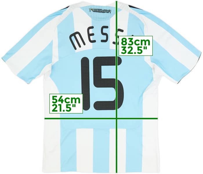 2007-09 Argentina Home Shirt Messi #15 - 6/10 - (L)