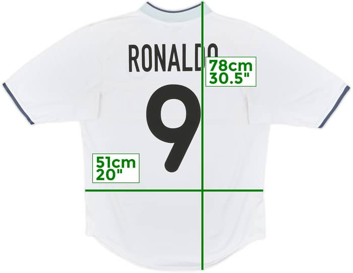 2000-01 Inter Milan Away Shirt Ronaldo #9 - 8/10 - (M)