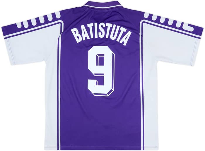 1999-00 Fiorentina Home Shirt Batistuta #9 - 10/10 - (L)