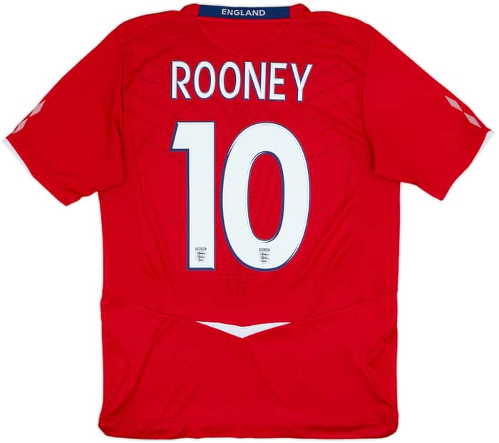 2008-10 England Away Shirt Rooney #10 - 8/10 - (L)