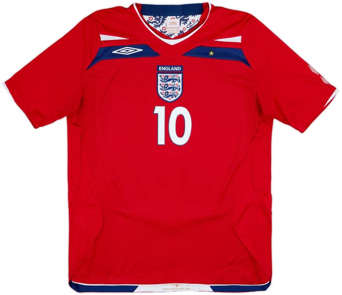 2008-10 England Away Shirt Rooney #10 - 8/10 - (L)