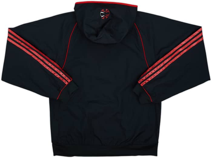 2006-07 AC Milan adidas Formotion Chaqueta de lluvia con capucha y cremallera de 1/4 - 9/10 - (S)