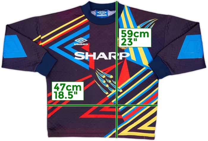 1992-93 Manchester United GK Shirt #1 - 8/10 - (L.Boys)