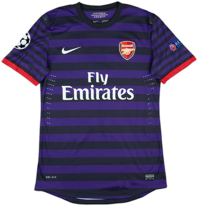 2012-13 Arsenal Match Issue Away Shirt Walcott #14