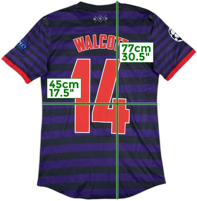 2012-13 Arsenal Match Issue Away Shirt Walcott #14
