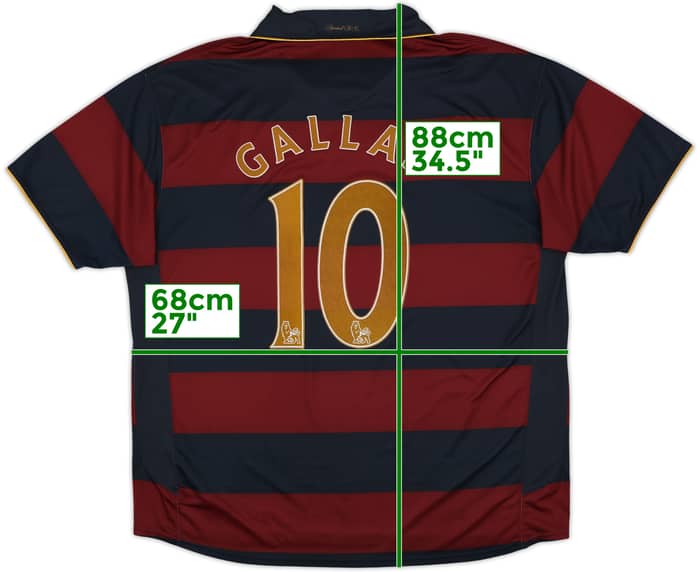 2007-08 Arsenal Third Shirt Gallas #10 - 7/10 - (3XL)