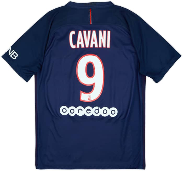 2016-17 Paris Saint-Germain Home Shirt Cavani #9 - 7/10 - (M)