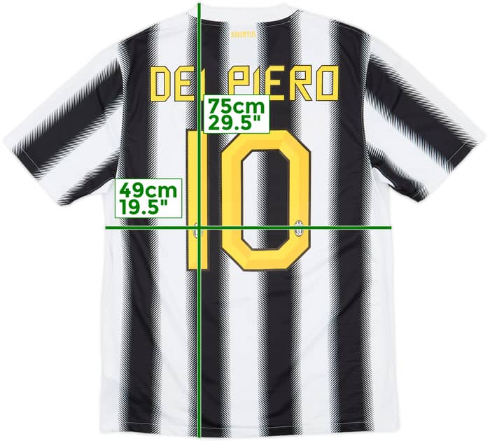 2011-12 Juventus Home Shirt Del Piero #10 - 8/10 - (M)
