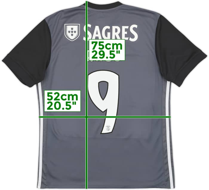 2017-18 Benfica Away Shirt Raul #9 - 8/10 - (M)
