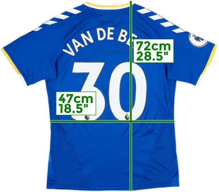 2021-22 Everton Home Shirt Van de Beek #30 - 8/10 - (M)