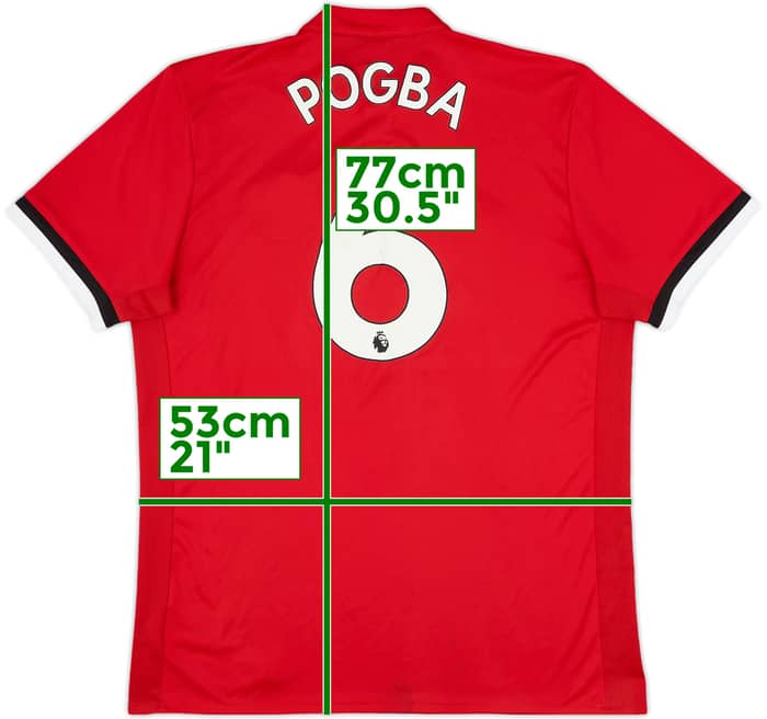 2017-18 Manchester United Home Shirt Pogba #6 - 5/10 - (L)