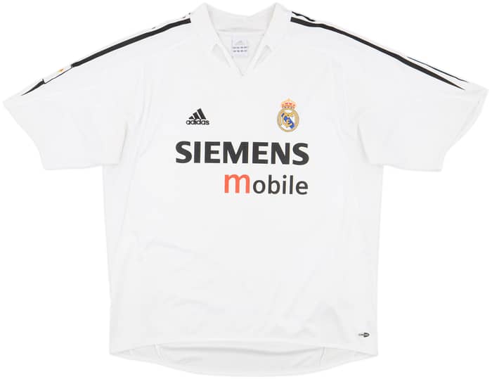 2004-05 Real Madrid Home Shirt Zidane #5 - 9/10 - (L)