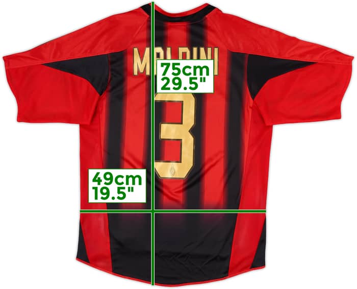 2004-05 AC Milan Home Shirt Maldini #3 - 5/10 - (S)