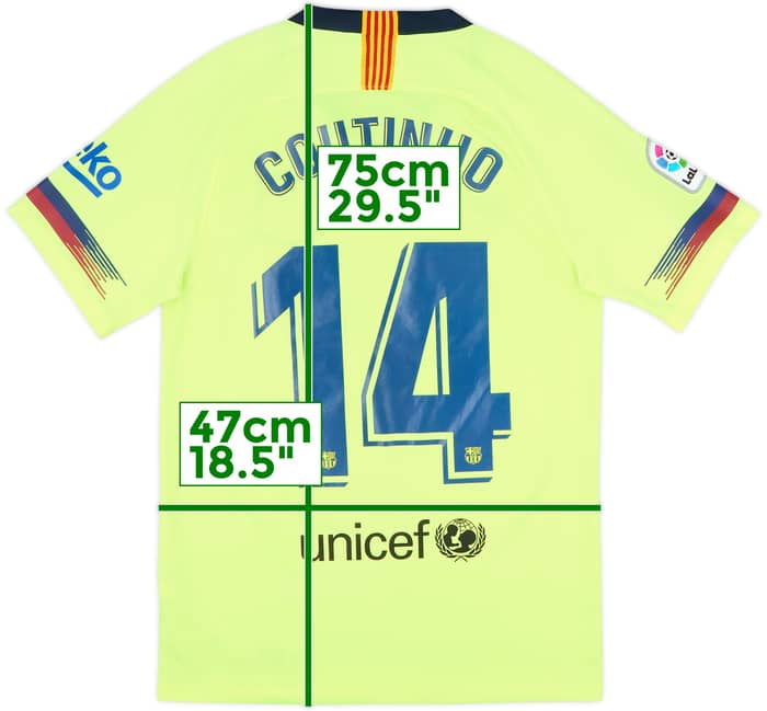 2018-19 Barcelona Away Shirt Coutinho #14 - 8/10 - (S)