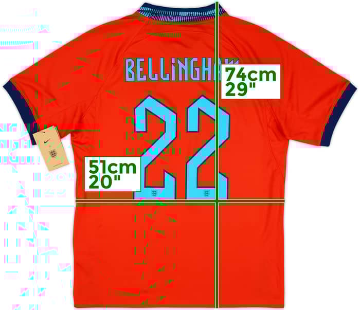 2022-23 England Away Shirt Bellingham #22 (M)