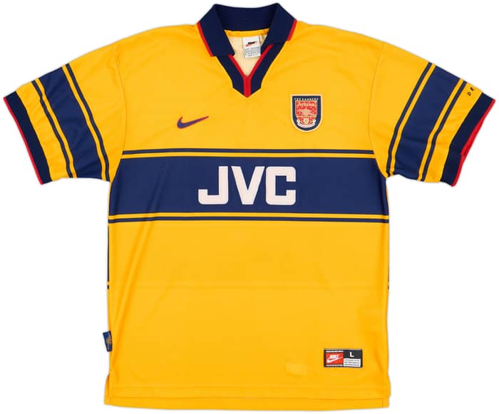 1997-99 Arsenal Away Shirt Bergkamp #10 - 8/10 - (L)