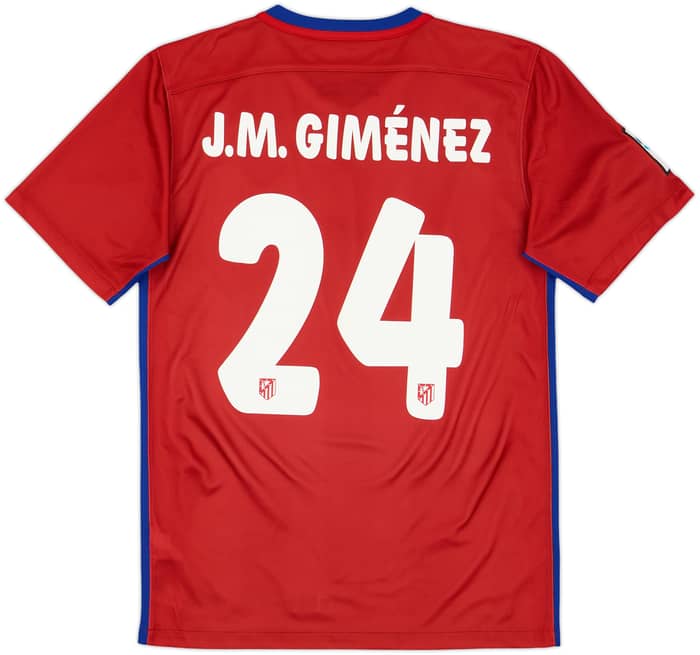 2015-16 Atletico Madrid Home Shirt J.Gimenez #24 - 10/10 - (S)