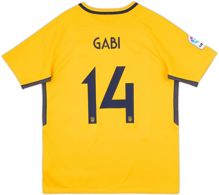 2017-18 Atletico Madrid Away Shirt Gabi #14 - 10/10 - (XL.Boys)