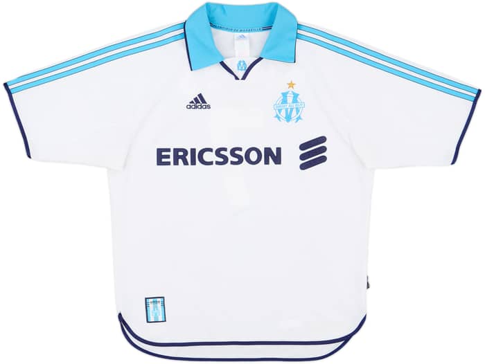 1999-00 Olympique Marseille Home Shirt Pires #7 - 8/10 - (M)