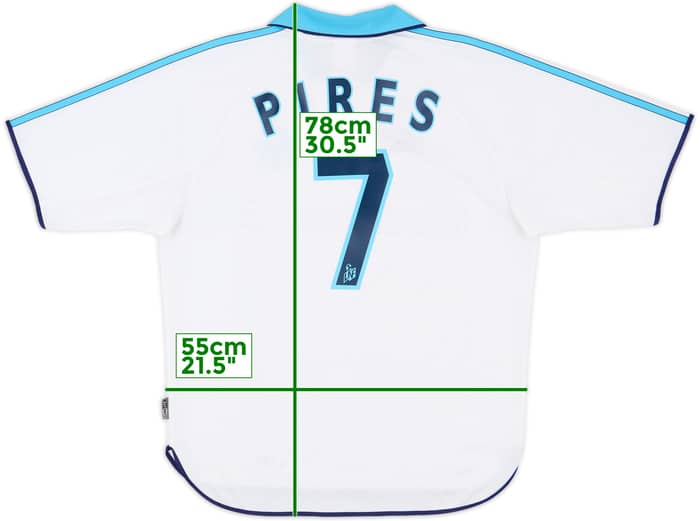 1999-00 Olympique Marseille Home Shirt Pires #7 - 8/10 - (M)