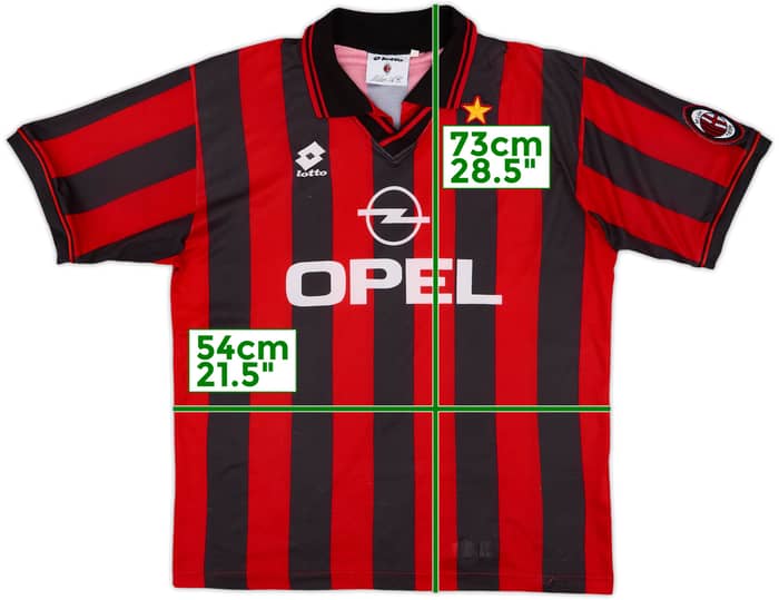 1996-97 AC Milan Home Shirt - 9/10 - (L)