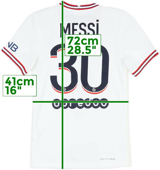 2021-22 Paris Saint-Germain Authentic Fourth Shirt Messi #30 - 10/10 - (XS)
