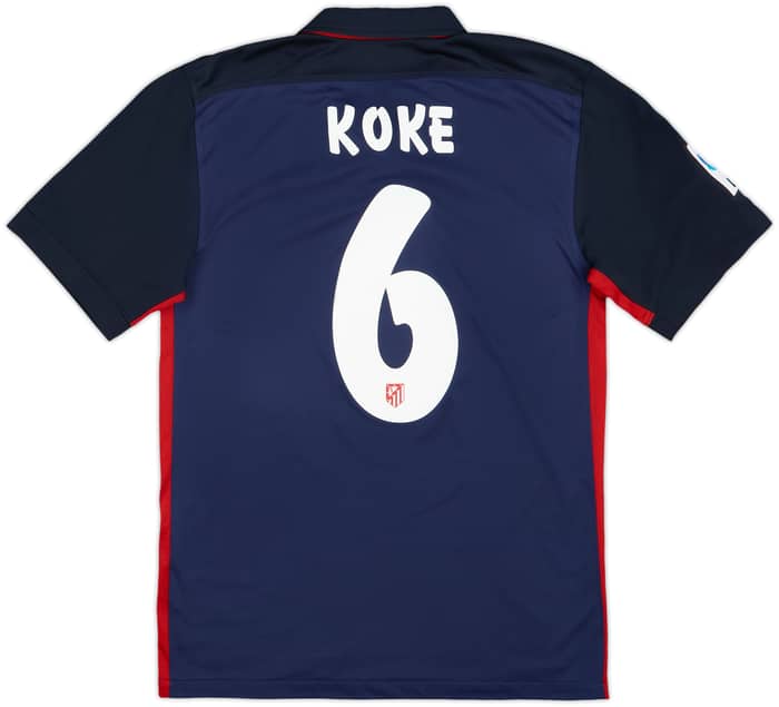 2015-16 Atletico Madrid Away Shirt Koke #6 - 7/10 - (S)
